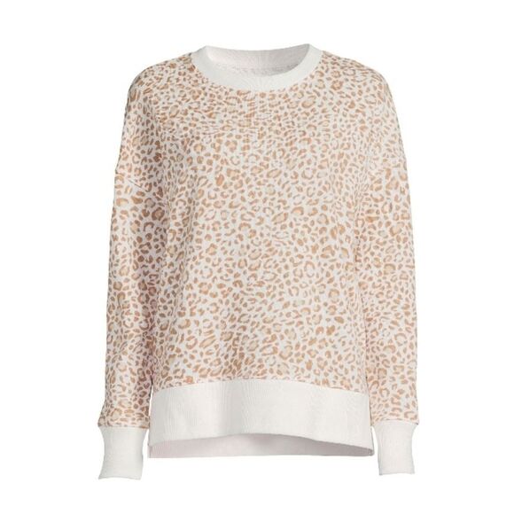 Women's Relaxed Fit Leopard Print Sweatshirt Size XL - Picture 1 of 6